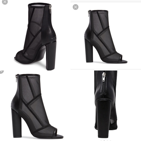 Steve Madden Shoes - Steve Madden Peep Toe Mesh Booties